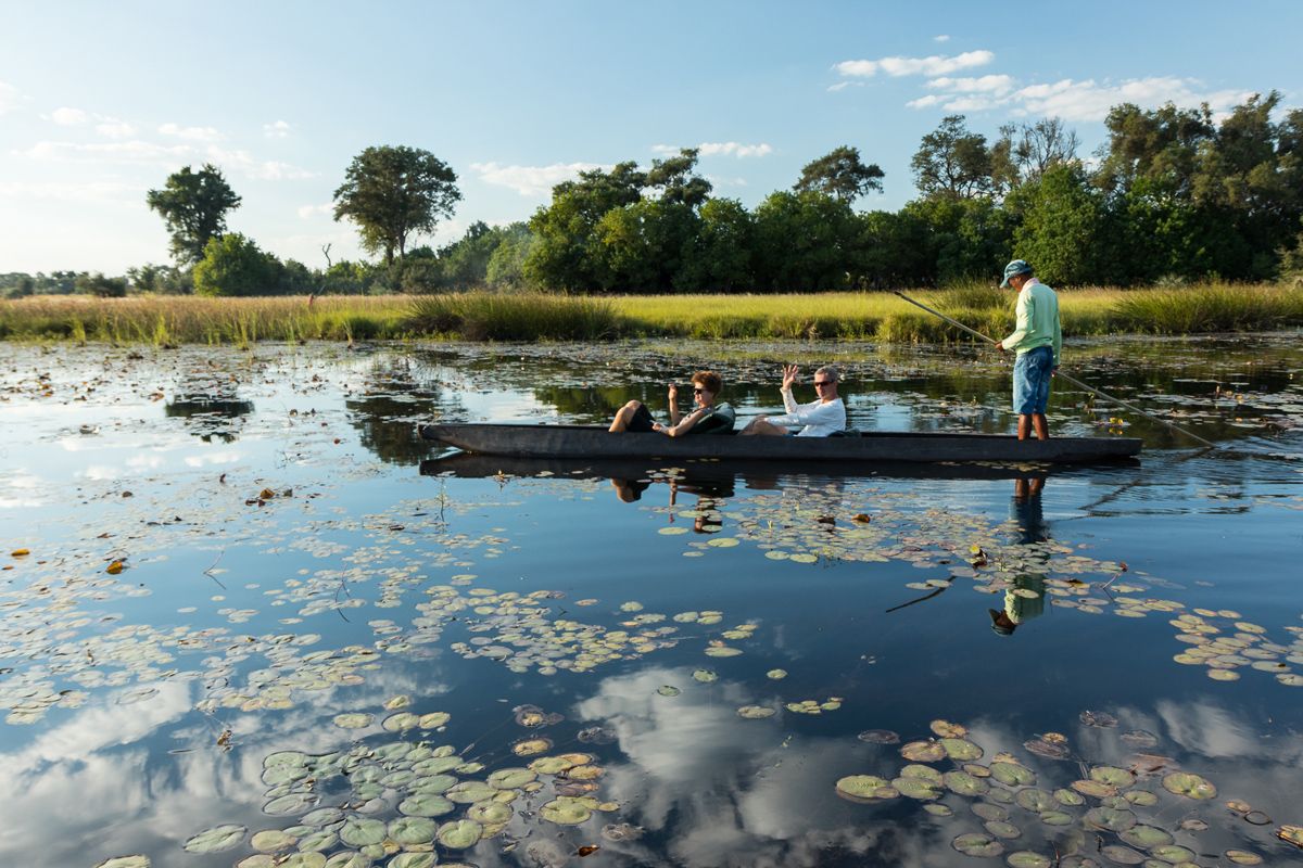 Okavango-delta – mokoro kenus kirándulás és vadles